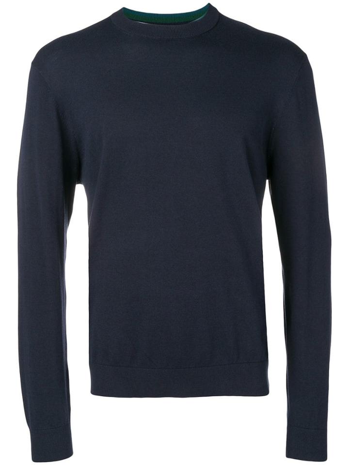 Ps Paul Smith Plain Jumper - Blue