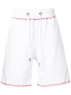 Gcds Contrast Stitching Track Shorts - White