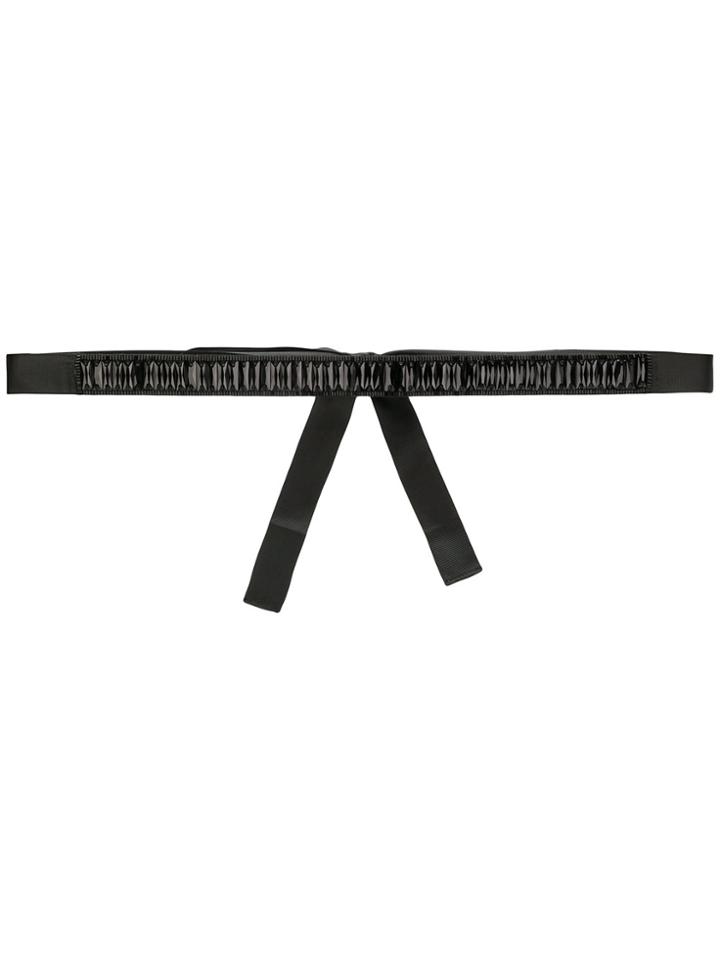 Rochas Embellished Belt - Black