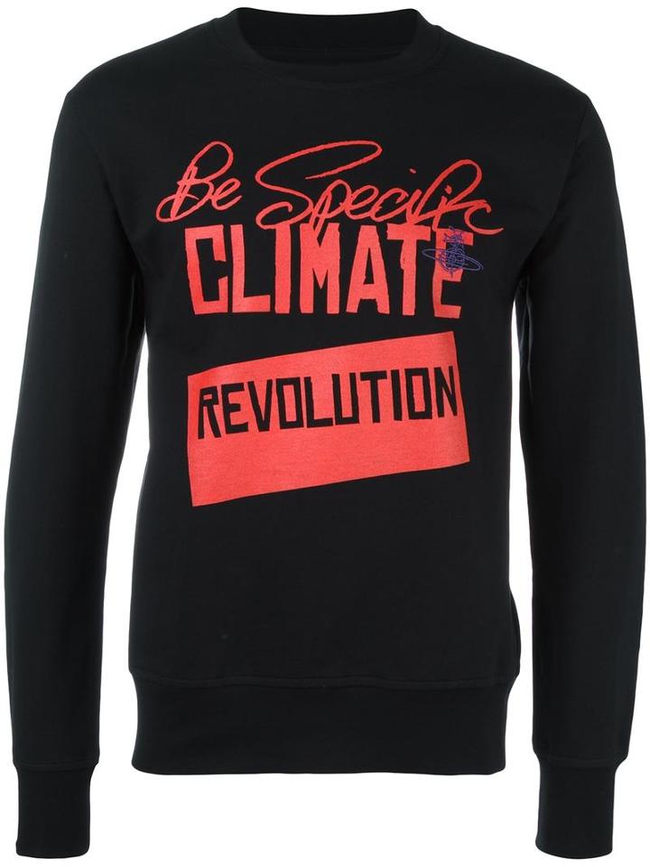 Vivienne Westwood Man 'revolution' Print Sweatshirt, Men's, Size: Large, Black, Cotton