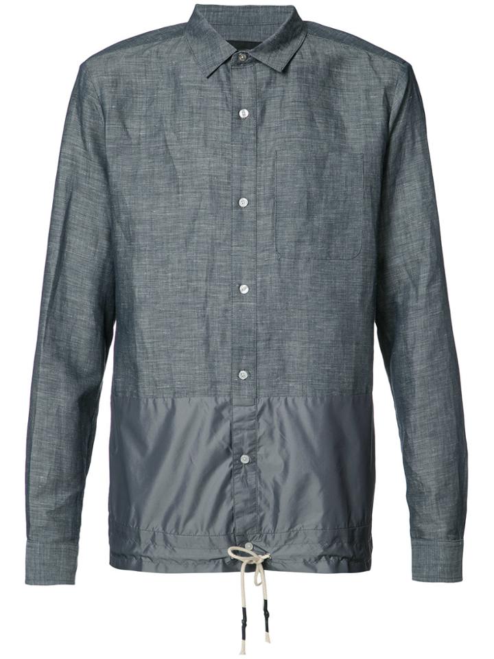 Mostly Heard Rarely Seen Drawstring Hem Shirt - Grey