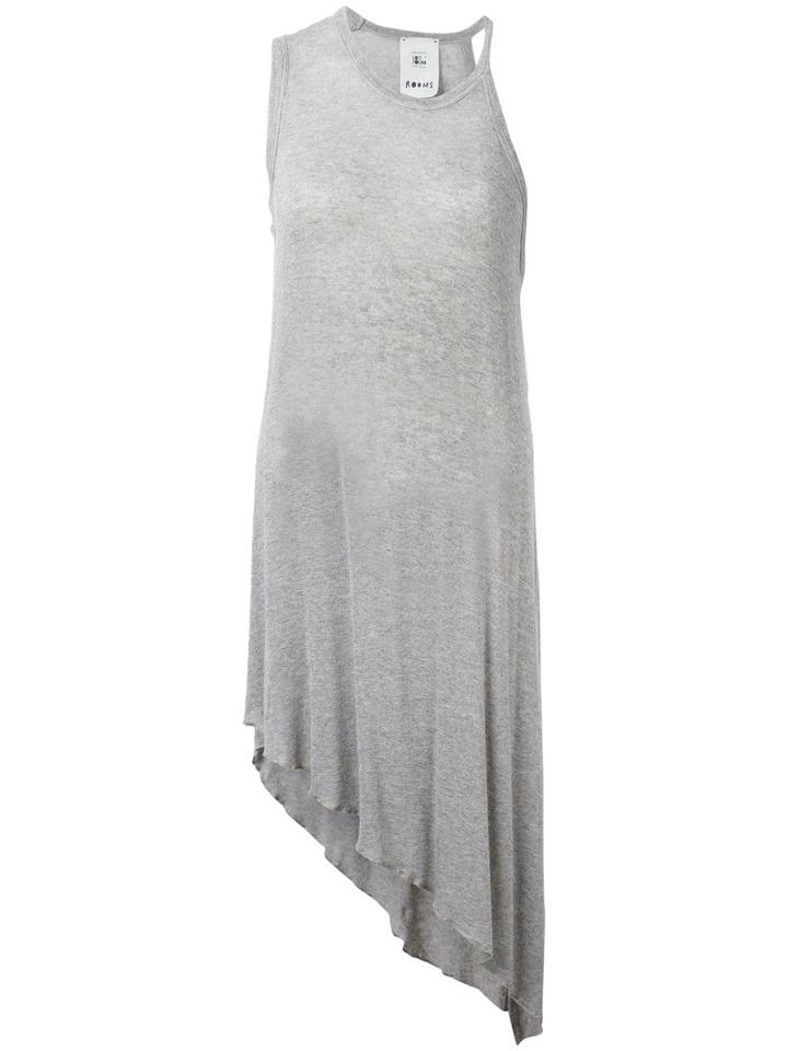 Lost & Found Rooms One Sleeve Tank Top, Women's, Size: Xs, Grey, Linen/flax/spandex/elastane/viscose