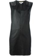 Saint Laurent Fringed Shift Dress, Women's, Size: 38, Black, Lamb Skin