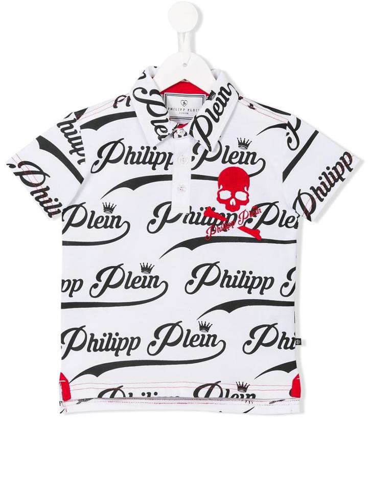 Philipp Plein Kids 'baseball' Polo Shirt, Boy's, Size: 8 Yrs, White