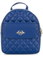 Love Moschino Small Quilted Backpack - Blue
