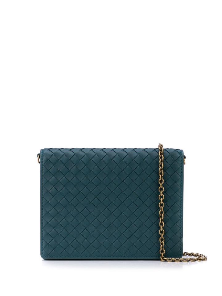 Bottega Veneta Woven Flap Shoulder Bag - Green
