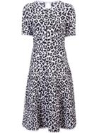 Carolina Herrera Snow Leopard Print Dress - Black