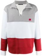 Acne Studios Colour Block Zip Sweatshirt - Blue