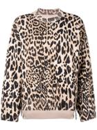 Paco Rabanne Leopard Fine Knit Sweater - Brown