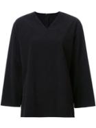 G.v.g.v. 'suedetee' V-neck Pullover, Women's, Size: 34, Black, Artificial Leather