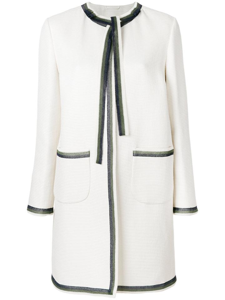Ermanno Scervino Contrast Trim Coat - Nude & Neutrals