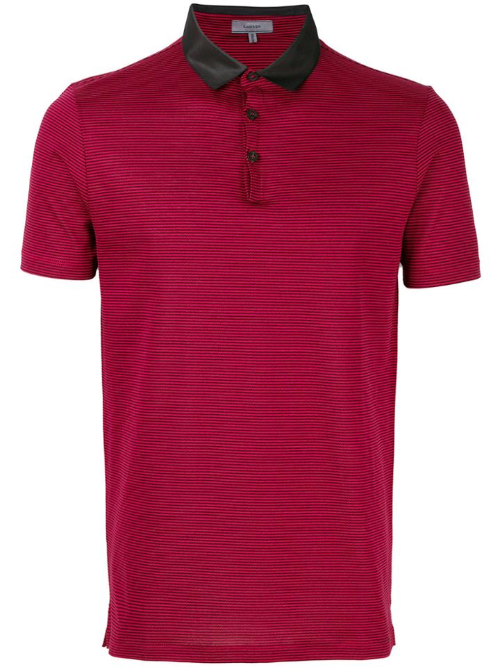 Lanvin Striped Polo Shirt - Red
