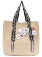 Dorothee Schumacher Badge Embellished Shoulder Bag - Nude & Neutrals