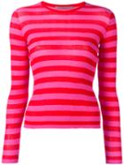 Ermanno Scervino Striped Jumper, Women's, Size: 40, Red, Cotton/polyamide