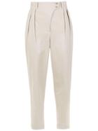 Andrea Marques Tapered Tailored Trousers - Neutrals