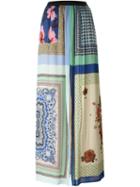 Twin-set Mixed Print Maxi Skirt