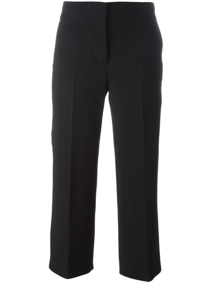 Marni Cropped Tailored Trousers, Women's, Size: 38, Black, Silk/cupro/virgin Wool