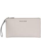 Michael Michael Kors Logo Plaque Clutch Bag, Women's, Nude/neutrals, Leather