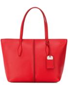 Tod's Pendulum Tote Bag, Women's, Red, Calf Leather