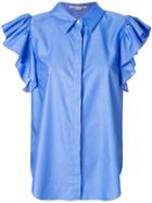 Stella Mccartney Ruffle Sleeve Shirt - Blue