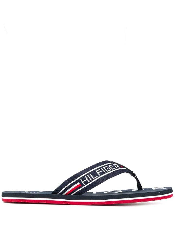 Tommy Hilfiger Seasonal Stripe Beach Flip Flops - Blue