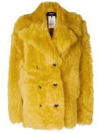 Rochas Double Breasted Coat - Yellow & Orange