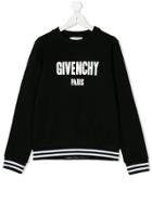Givenchy Kids Logo Print Sweatshirt - Black
