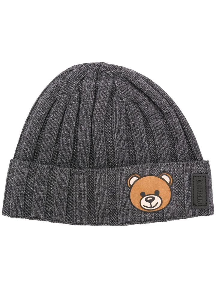 Moschino Teddy Bear Beanie - Grey