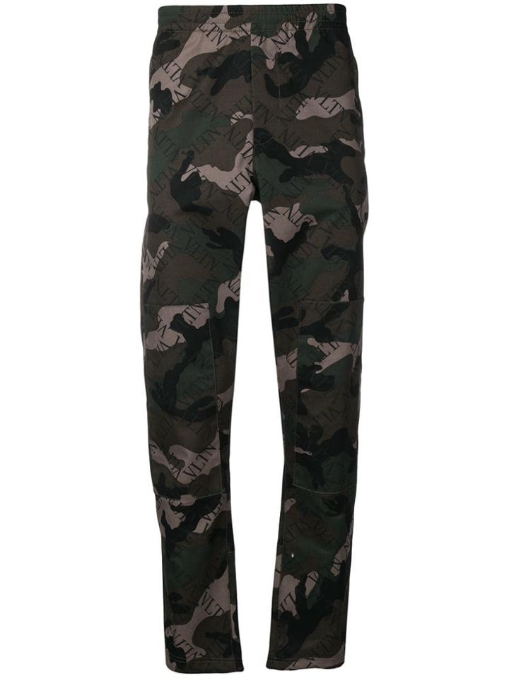 Valentino Vltn Camouflage Track Pants - Green