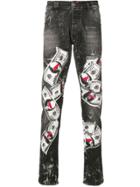 Philipp Plein Dollar Straight-leg Jeans - Grey