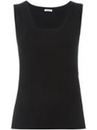 P.a.r.o.s.h. Knit Tank Top, Women's, Black, Silk/spandex/elastane
