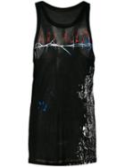 Haider Ackermann - Long Printed Tank - Men - Cotton/nylon/viscose - Xs, Black, Cotton/nylon/viscose