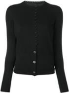 Sacai Classic Cardigan, Women's, Size: 4, Black, Cotton/polyester/cashmere