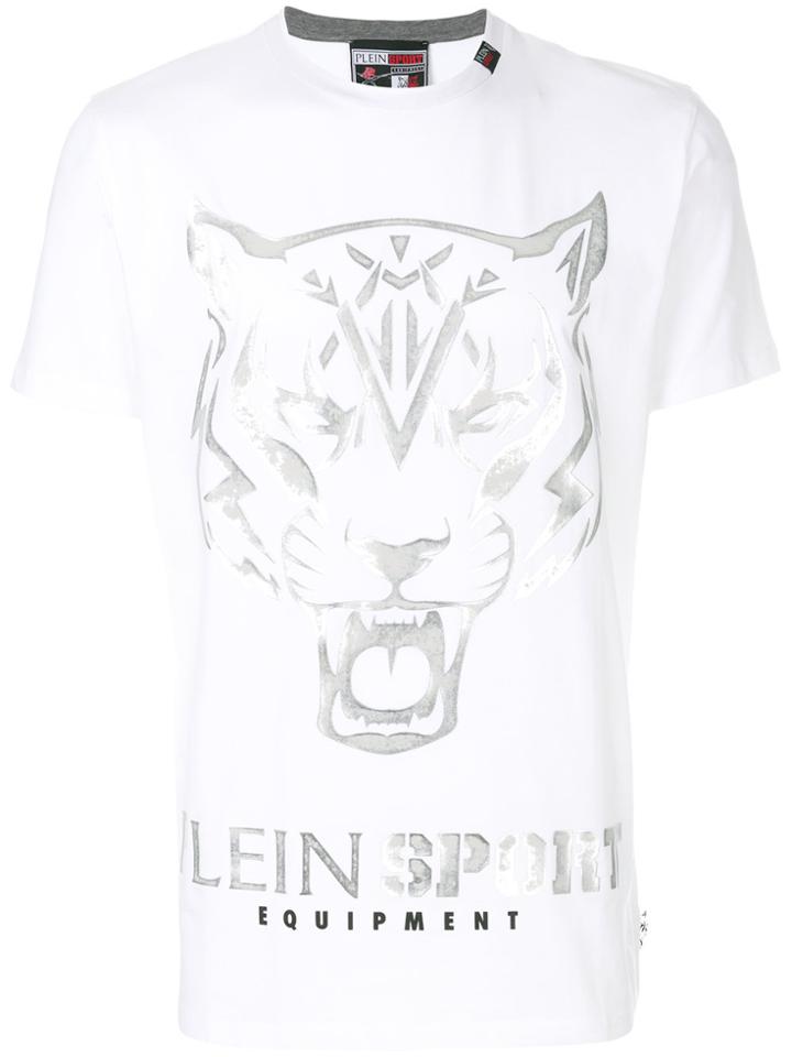 Plein Sport Tiger Logo Print T-shirt - White