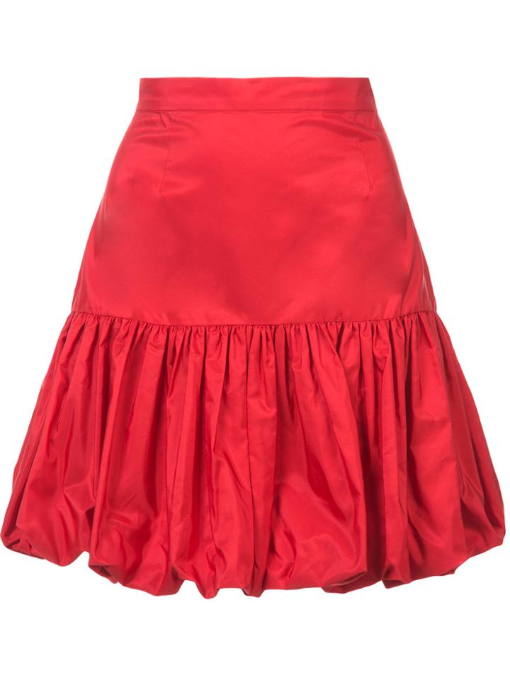 Stella Mccartney Taffeta Peplum Skirt - Red