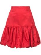 Stella Mccartney Taffeta Peplum Skirt - Red