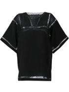 Ermanno Scervino Lace Detail Tunic, Women's, Size: 40, Black, Silk/cotton/polyamide