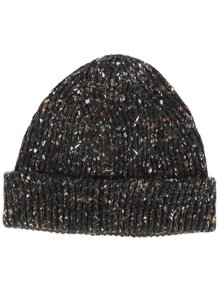 Maison Margiela - Ribbed Beanie - Men - Silk/wool/alpaca - S, Grey, Silk/wool/alpaca