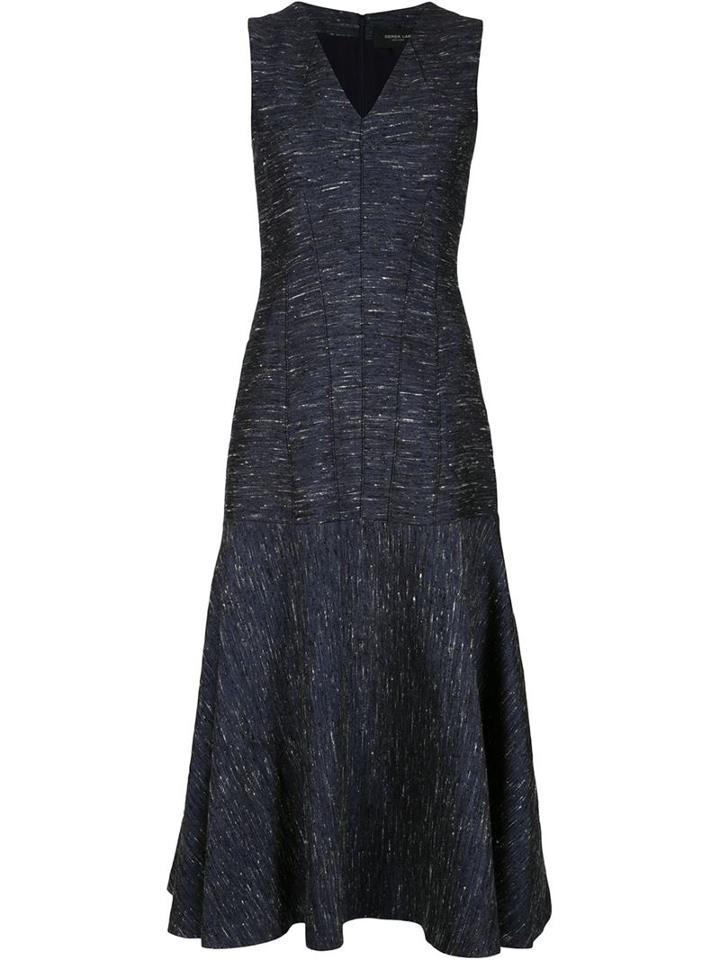 Derek Lam Sleeveless Flared Dress, Women's, Size: 36, Blue, Silk/cotton/acetate