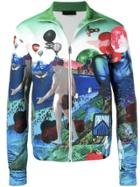 Prada Art Print Bomber Jacket - Blue