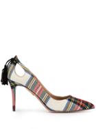 Aquazzura Forever Marilyn Tartan Pump - Red