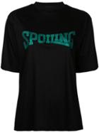 G.v.g.v. - Spoiling Glitter Print Tee - Women - Cotton/lyocell - Xs, Women's, Black, Cotton/lyocell