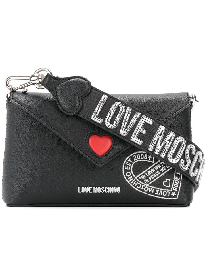 Love Moschino - Envelope Shoulder Bag - Women - Polyurethane - One Size, Black, Polyurethane