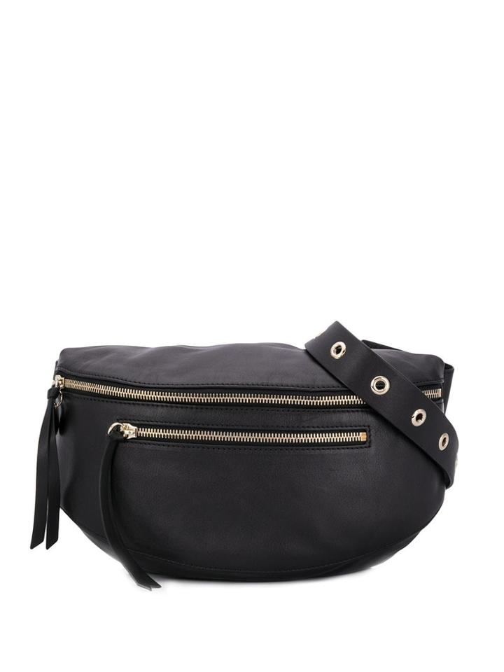 Red Valentino Red(v) Zipped Leather Belt Bag - Black