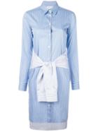 Maison Margiela Striped Shirt Dress, Women's, Size: 42, Blue, Cotton