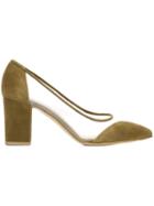 Bionda Castana Diagonal Mesh Panel Pumps