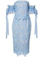 Rebecca Vallance - Lace Midi Dress - Women - Cotton - 6, Blue, Cotton