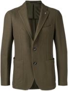 Tagliatore Notched Lapel Blazer - Green