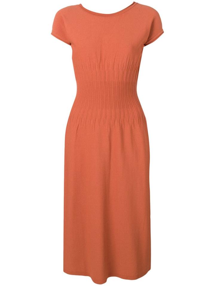 Roberto Collina Ribbed Knit Dress - Orange
