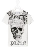 Philipp Plein Kids - Skull Print T-shirt - Kids - Cotton - 8 Yrs, Boy's, White